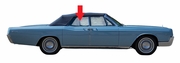 Rear Passenger Side Door Glass Lincoln Continental 4 Door Convertible 1966-1967