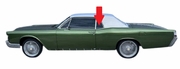 Driver Side Quarter Glass Lincoln Continental 2 Door Hardtop 1968-1969