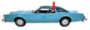 Driver Side Quarter Glass Lincoln Continental Mark IV 2 Door Hardtop 1975-1976