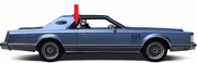 Passenger Side Quarter Glass Lincoln Continental 2 Door Hardtop 1977-1979