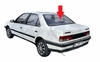 Rear Back Window Glass Peugeot 405 4 Door Sedan  1989-1991