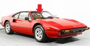 Front Windshield Glass Ferrari 208 2 Door Convertible 1975-1990