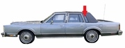 Driver Side Quarter Glass Lincoln Town Car 4 Door Hardtop 1980-1983