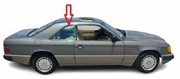 Passenger Quarter Glass Mercedes Benz 300CE 2 Door Coupe 1988-1989