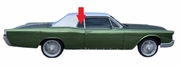 Passenger Side Quarter Glass Lincoln Continental 2 Door Hardtop 1968-1969