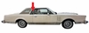 Passenger Side Quarter Glass Lincoln Mark VI 2 Door Coupe 1980-1981