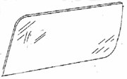 Quarter Glass Passenger Side Ford Bronco 2 Door Utility 1984-1996