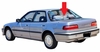 Rear Back Window Glass Acura Integra 4 Door Sedan 1990-1993