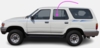 Rear Door Glass Driver Side Toyota 4Runner 1990-1995 4 Door Utility