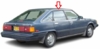 Rear Door Glass Driver Side Toyota Camry 1983-1986 4 Door Sedan