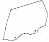 Rear Door Glass Driver Side Toyota Camry 1987-1991 4 Door Sedan