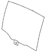 Rear Door Glass Passenger side BMW 530e 2017-2023 4 Door Sedan 