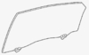 Rear Door Glass Passenger Side Toyota Avalon 2019-2022 4 Door Sedan