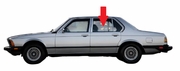 Rear Driver Side Door Glass BMW 733i 4 Door Sedan 1978