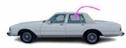 Rear Driver Side Door Glass Cadillac Cimarron 4 Door Sedan 1988-1994