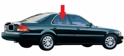 Rear Passenger Door Glass Acura 2.5TL 4 Door Sedan  1995-1998