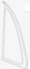 Rear Quarter Glass Passenger Side Toyota Avalon 2000-2005 4 Door Sedan
