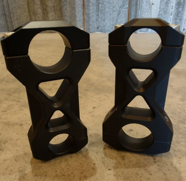RASMUSSEN 4" LIGHTWEIGHT HANDLEBAR RISERS FOR 7/8 OR 1.25" BARS