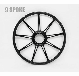 TKI CNC TOM KOBZA INC BILLET 9 SPOKE BLACK IDLER WHEELS