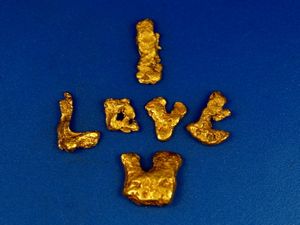 2.47 Gram Natural Gold Nuggets - I LOVE U (SOLD)