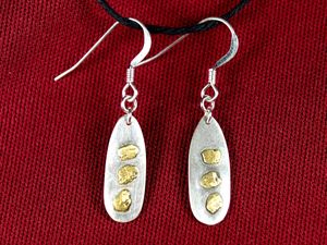 Sterling Silver/Natural Gold Earrings (SOLD)