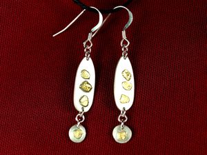 Sterling Silver/Natural Gold Earrings (SOLD)