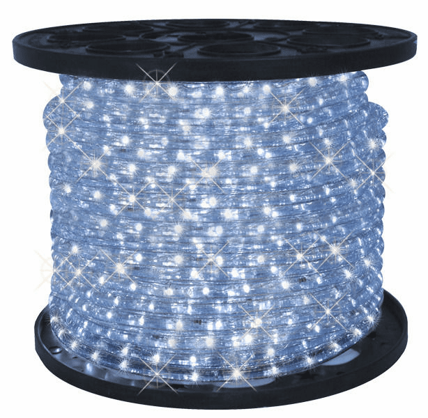 WYZworks 150ft Cool White LED Rope Light – Flexible, Indoor/Outdoor, IP65, 1/2" Thick, 1800 LEDs, 50,000+ Hour Life