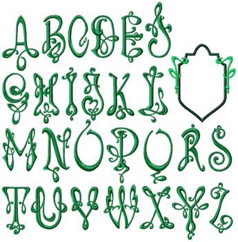 Monogram Font 1 for 4"x4"