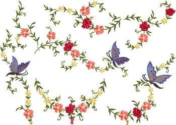 Spring Butterflies Set for 5"x7" & 6"x10"