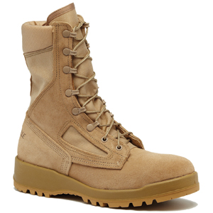 Belleville 340 DES Tan Suede Steel Toe Military Flight Boots Mens 6.5 R USA Made Belleville - 340 DES ST USMC/Navy Flight Steel Toe Boot  main image 2