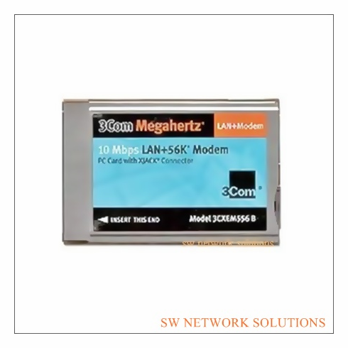 3CCOM MEGAHERTZ 10MBPS LAN + 56K MODEM PCMCIA PC CARD NEW p/n 3CXEM556B
