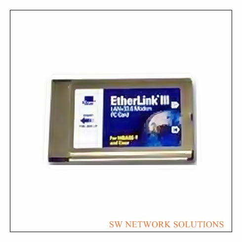 3COM ETHERLINK III CARDBUS ETHERNET 10MBPS + 33.6K MODEM PCMCI CARD p/n 3C562D