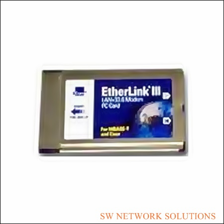 3COM ETHERLINK III CARDBUS ETHERNET 10MBPS + 33.6K MODEM PCMCI CARD p/n 3C562D