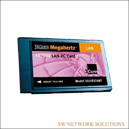 3COM PCMCIA 10/100 LAN PC CARD  WITH CABLE p/n 3CCFE574BT