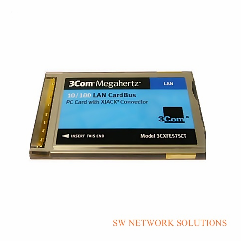 3COM PCMCIA LAN 10/100 BASE T  32BIT PC CARD p/n 3CXFE575CT 