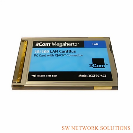 3COM PCMCIA LAN 10/100 BASE T  32BIT PC CARD p/n 3CXFE575CT 