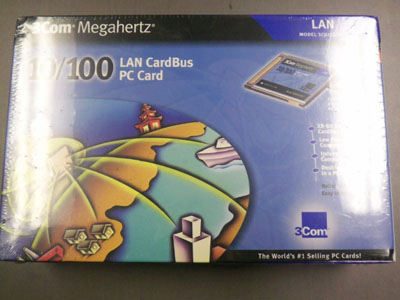 3COM PCMCIA LAN 10/100 BASE T 32BIT W/  XJACK PC CARD RETAIL p/n 3CXFE575CT