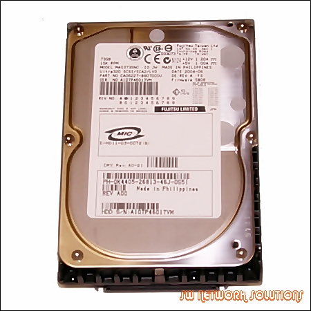 FUJITSU 73GB 80PIN 15K RPM U320 SCSI HDD p/n MAS3735NC