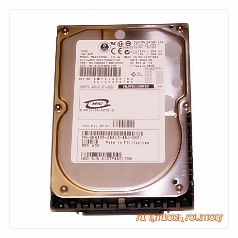 FUJITSU 73GB 80PIN 15K RPM U320 SCSI HDD p/n MAS3735NC
