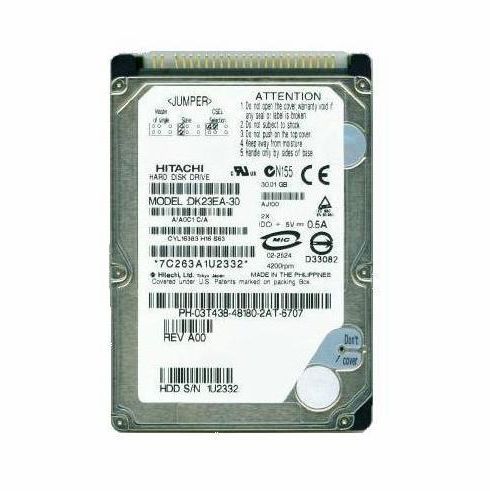 Hitachi 30GB Laptop HDD p/n DK23EA-30