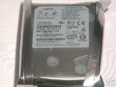 HITACHI TRAVELSTAR 20GB Laptop HDD p/n DK23EA-20