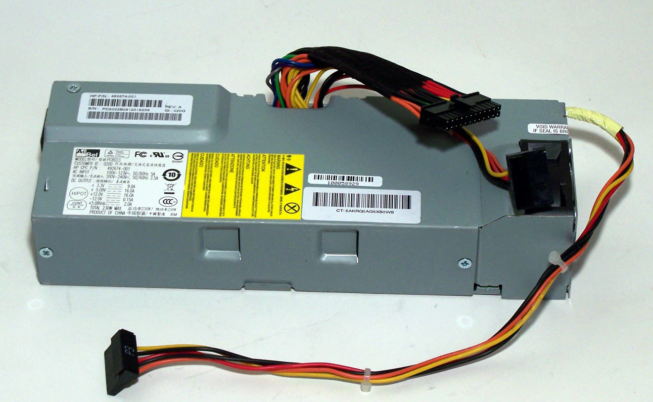 HP 230W Slimline Power Supply p/n 492674-001