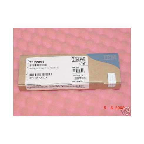 IBM 2GB PC2-3200 DDR2-400 (2X1GB) SDRAM New p/n 73P2866