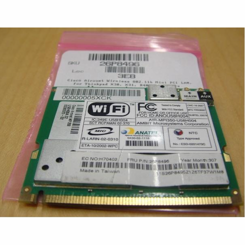 IBM MINI PCI 802.11B CARD p/n 26P8496