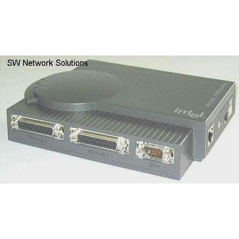 Intel Netport Express Pro 10/100 2 Parallel 1 Serial Print Server p/n PCLA2451
