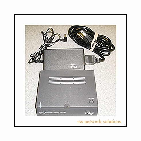 INTEL NETPORTEXPRESS 10/100 BASE-T  EXTERNAL PRINT SERVER p/n 695352-007