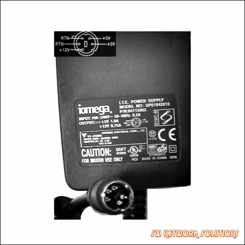 IOMEGA 5V 12V AC ADAPTER P/N UP01842010
