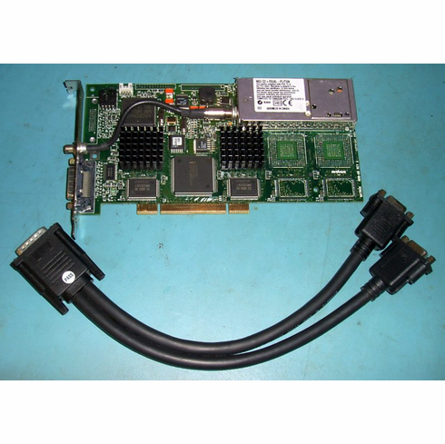 MATROX G200 DUAL PCI 16MB WITH TV TUNER & CABLE to DVI LCD MONITOR p/n G2PLUSDUALP-PLTV