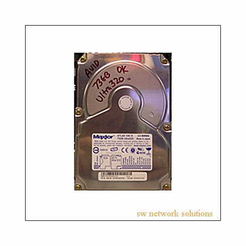 MAXTOR 73GB 80PIN 10K RPM U320 SCSI  SCA HDD  p/n KU073J8