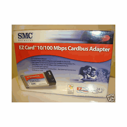 SMC EZ CARD 10/100 MBPS 16BIT PC CARD p/n SMC8041TX